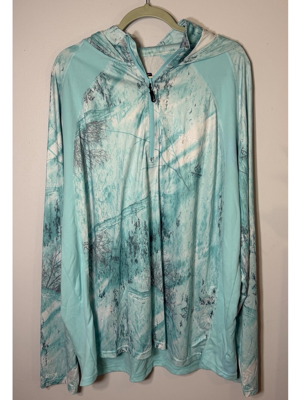 Habit Realtree Performance Fishing Hoodie 1/4 Zip UV Sun Protection Men’s 2XL